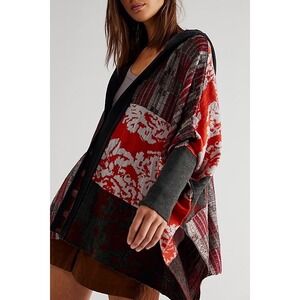 Free People Autumn Patchwork Poncho | XS/S